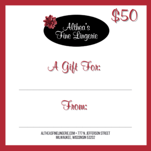 althea's fine lingerie gift certificate