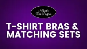 Graphic promoting t-shirt bra and matching set sale